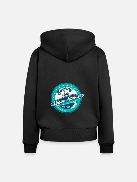 Wassersport - Frauen Premium Bio Zip Hoodie - Schwarz