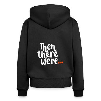 Junge oder Mädchen Schwanger Pregnant - Frauen Premium Bio Zip Hoodie - Schwarz - Hinten - Julia (174cm)