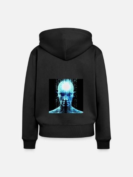 Künstliche Intelligenz - Frauen Premium Bio Zip Hoodie - Schwarz