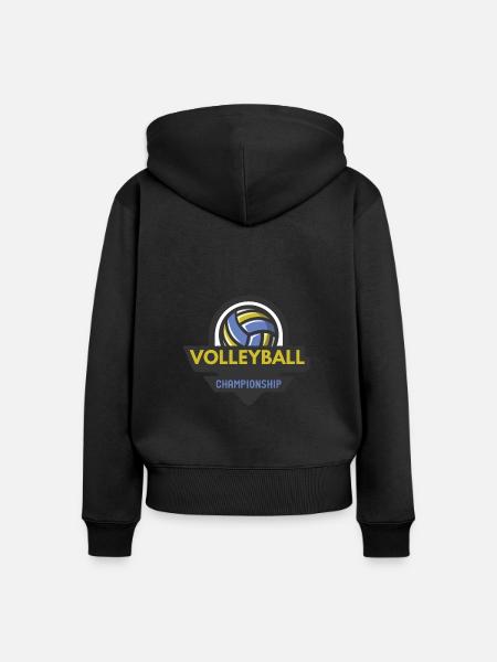 Ballsport - Frauen Premium Bio Zip Hoodie - Schwarz