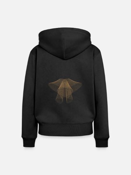 Abstraktes Punktdesign - Frauen Premium Bio Zip Hoodie - Schwarz