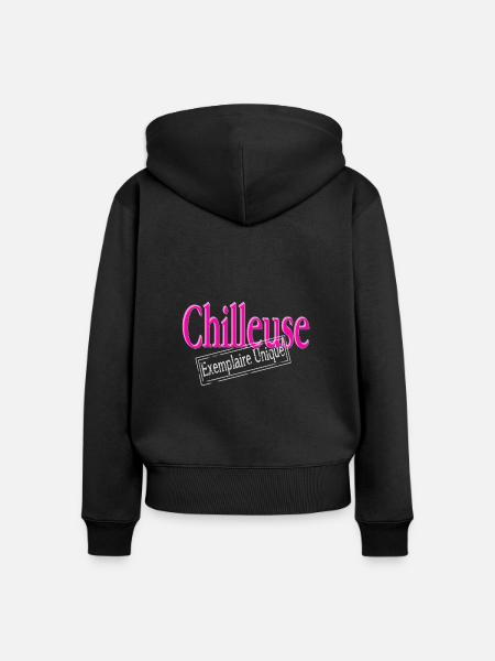 Einzigartiger Kühler - Frauen Premium Bio Zip Hoodie - Schwarz