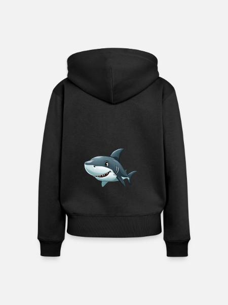 Hai - Frauen Premium Bio Zip Hoodie - Schwarz