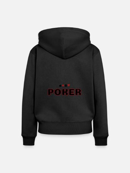 POKER - Frauen Premium Bio Zip Hoodie - Schwarz