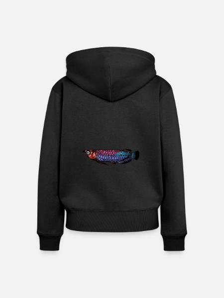Meerestiere - Frauen Premium Bio Zip Hoodie - Schwarz