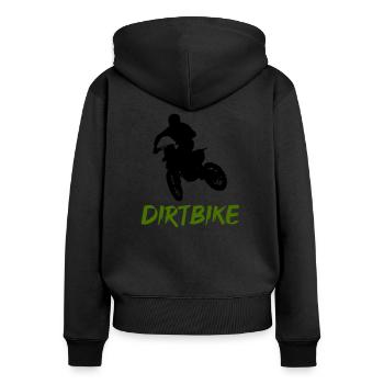 dirt bike - Women's Premium Organic Zip Hoodie - black - Back - Julia (174cm)
