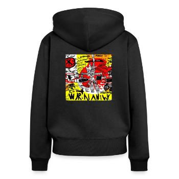 Warnanily - Women's Premium Organic Zip Hoodie - black - Back - Julia (174cm)