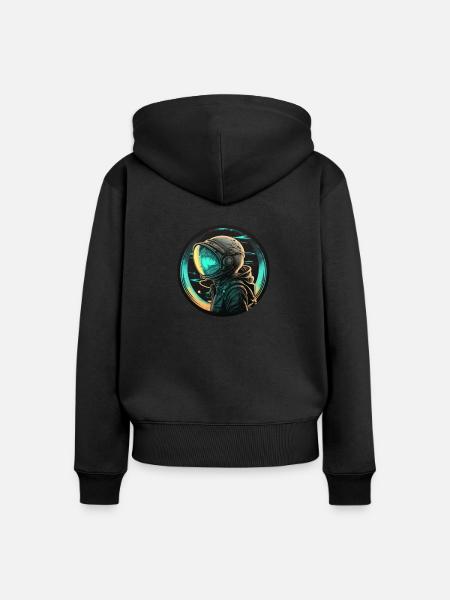 Außerirdischer - Frauen Premium Bio Zip Hoodie - Schwarz