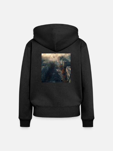 Pariser Straße - Frauen Premium Bio Zip Hoodie - Schwarz
