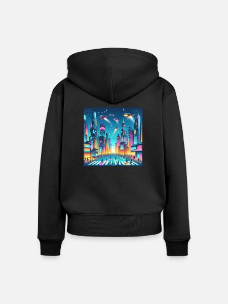 Next Time - Frauen Premium Bio Zip Hoodie - Schwarz