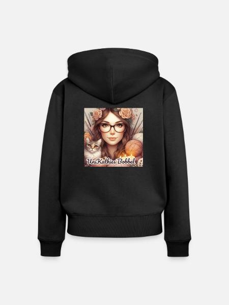 Unikathies KI - Frauen Premium Bio Zip Hoodie - Schwarz