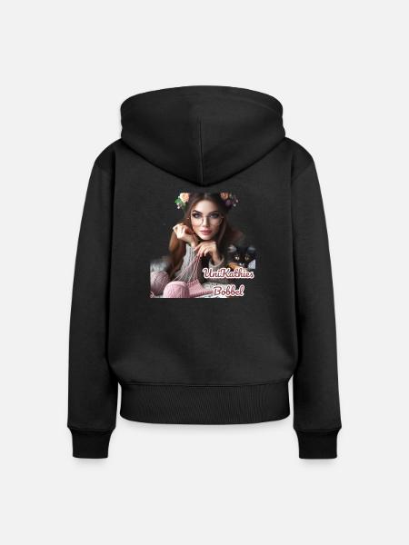 Unikathies KI - Frauen Premium Bio Zip Hoodie - Schwarz