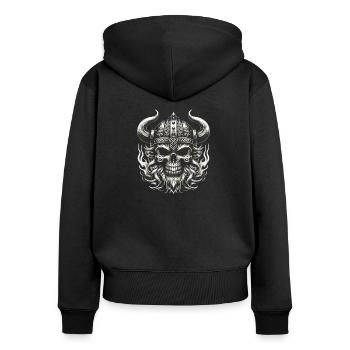Nordisches Vermächtnis - Frauen Premium Bio Zip Hoodie - Schwarz - Hinten - Julia (174cm)