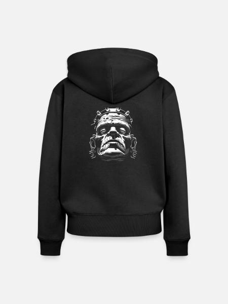 F-Gestein - Frauen Premium Bio Zip Hoodie - Schwarz