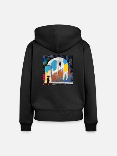 Gelassenheit - Frauen Premium Bio Zip Hoodie - Schwarz