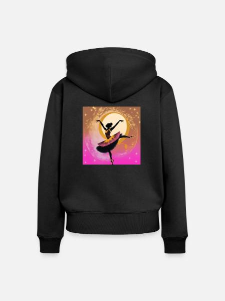 Tanzender Klang - Frauen Premium Bio Zip Hoodie - Schwarz
