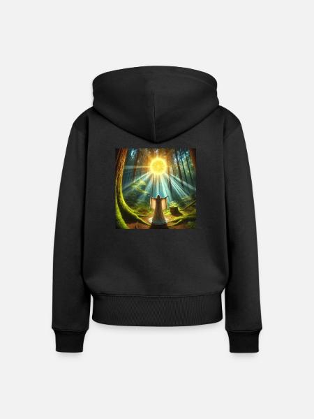 Zauberer/in - Frauen Premium Bio Zip Hoodie - Schwarz