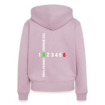 Motorcycle motor-biker 6-speed bike motorcyclist N - Women's Premium Organic Zip Hoodie - dusky pink - Back - Julia (174cm)