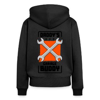 Daddy Garage Buddy Car Mechanic Vehicle Technician - Frauen Premium Bio Zip Hoodie - Schwarz - Hinten - Julia (174cm)