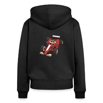 go Kart - Women's Premium Organic Zip Hoodie - black - Back - Julia (174cm)