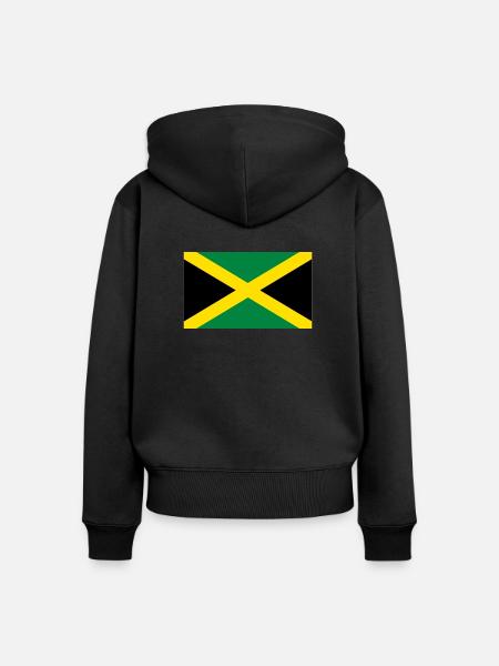 jamaica flag - Frauen Premium Bio Zip Hoodie - Schwarz