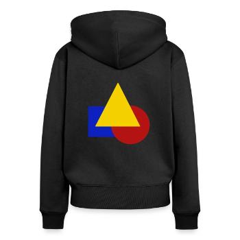 Geometric - Women's Premium Organic Zip Hoodie - black - Back - Julia (174cm)