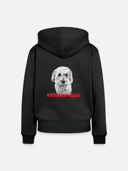 Havanesische Hundestaffel - Frauen Premium Bio Zip Hoodie - Schwarz