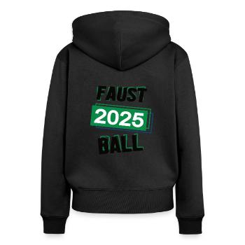 Faustball Spieler Team Turnier Mannschaft in 2025 - Frauen Premium Bio Zip Hoodie - Schwarz - Hinten - Julia (174cm)