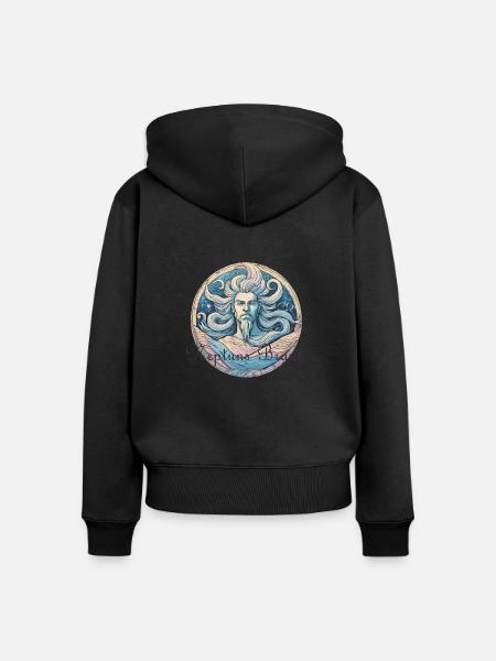 Neptuns Braut - Frauen Premium Bio Zip Hoodie - Schwarz