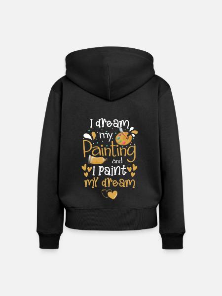 Maler Lackierer Handwerker - Frauen Premium Bio Zip Hoodie - Schwarz
