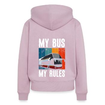 Bus Beruf Arbeit Kraftfahrer - Frauen Premium Bio Zip Hoodie - Altrosa - Hinten - Julia (174cm)