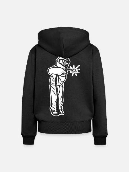 Schweißer Kind - Frauen Premium Bio Zip Hoodie - Schwarz