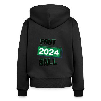Football Spieler Team Turnier Mannschaft in 2024 - Frauen Premium Bio Zip Hoodie - Schwarz - Hinten - Julia (174cm)
