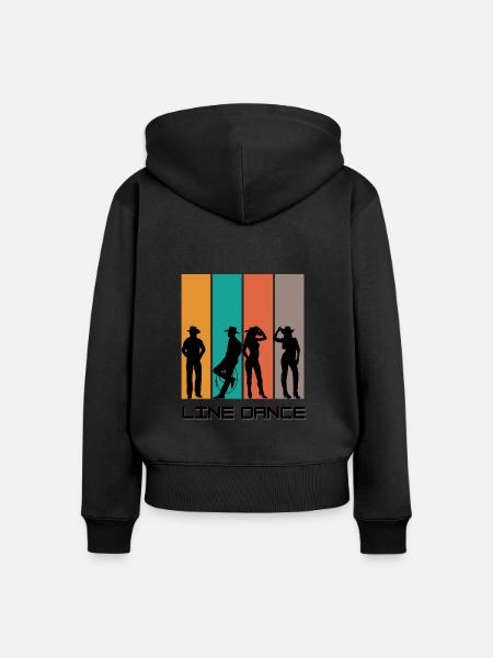 Figuren Linedance1 - Frauen Premium Bio Zip Hoodie -