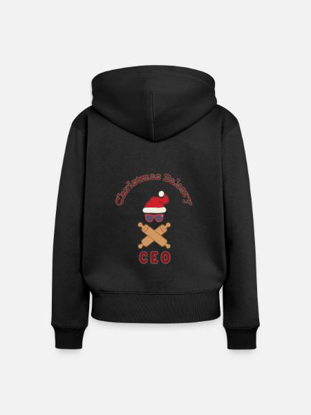 Christmas Bakery CEO - Frauen Premium Bio Zip Hoodie - Schwarz