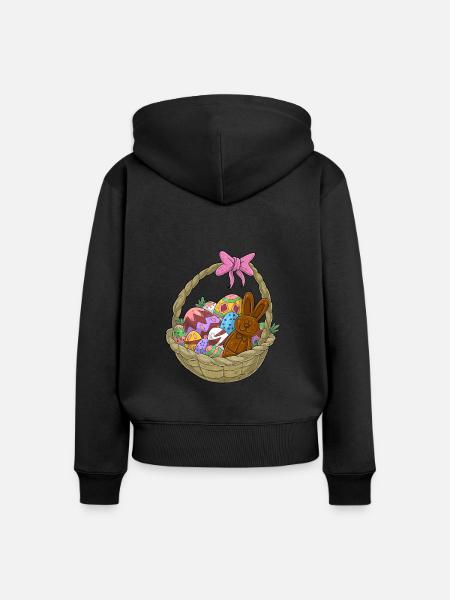 Osternest - Frauen Premium Bio Zip Hoodie - Schwarz