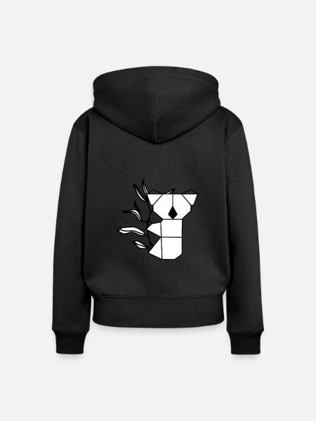 Koala auf Eukalyptus - Frauen Premium Bio Zip Hoodie - 