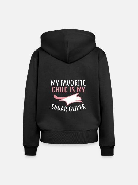 Kurzkopfgleitbeutler - Frauen Premium Bio Zip Hoodie - Schwarz