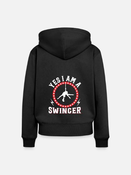 Circus Trapez Für Trapezkünstlerkostüm - Frauen Premium Bio Zip Hoodie - Schwarz