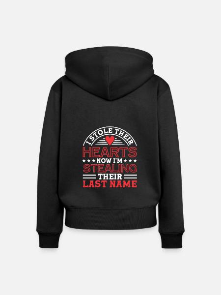 Adoptiert Adoptien Pflegevater Pflegemutter - Frauen Premium Bio Zip Hoodie - Schwarz