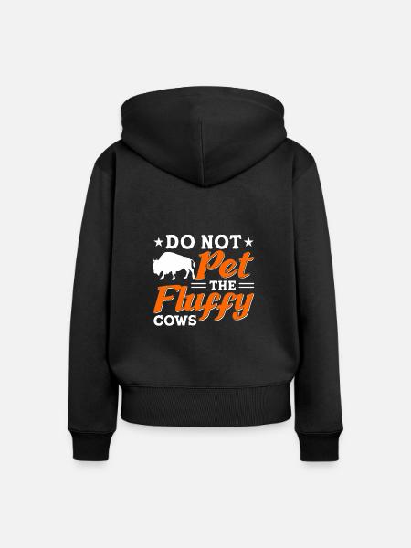 Bison Büffel Yellowstone Park - Frauen Premium Bio Zip Hoodie - Schwarz