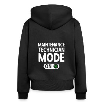 Instandhaltung Techniker Instandhaltung Ingenieur - Frauen Premium Bio Zip Hoodie - Schwarz - Hinten - Julia (174cm)