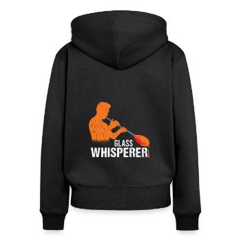 Glassbläser Glasschmied Glassformer - Frauen Premium Bio Zip Hoodie - Schwarz - Hinten - Julia (174cm)