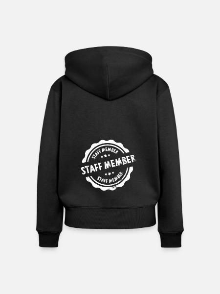 Staff Stempel - Frauen Premium Bio Zip Hoodie - Schwarz