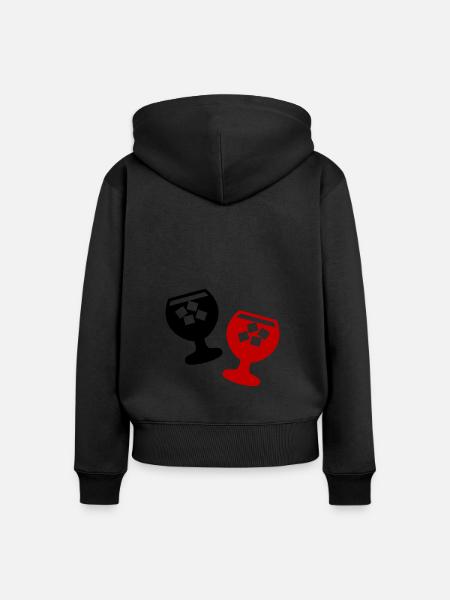 Whisky Icon - Frauen Premium Bio Zip Hoodie - Schwarz