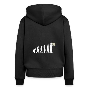 Mathematik Mathematiker Mathelehrer - Frauen Premium Bio Zip Hoodie - Schwarz - Hinten - Julia (174cm)