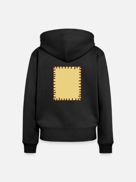 flicken2 - Frauen Premium Bio Zip Hoodie - Schwarz