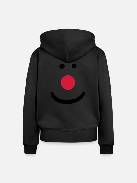 Clown Nase - Frauen Premium Bio Zip Hoodie - Schwarz
