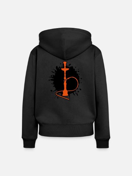 shisha splat - Frauen Premium Bio Zip Hoodie - Schwarz