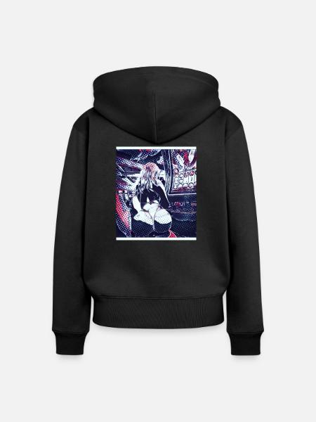GTALive - Frauen Premium Bio Zip Hoodie - Schwarz